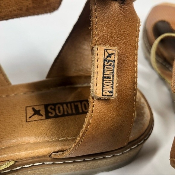 Pikolinos Alcudia Cut Out Leather Sandals Ankle Straps 38 - Picture 7 of 12